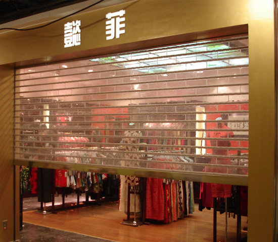 Straight Clear Transparent Crystal Roll up Door/Polycarbonate Roll up Door