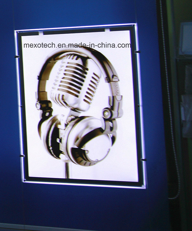 Hanging Acrylic Light Boxes LED Posters Frame with Cutout Designed
