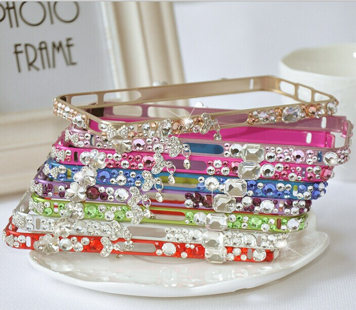 Crystal Rhinestone Diamond Bling Metal Bumper Case for iPhone 5s