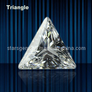 Brilliant Cut Triangle Shape Cubic Zirconia Gemstone