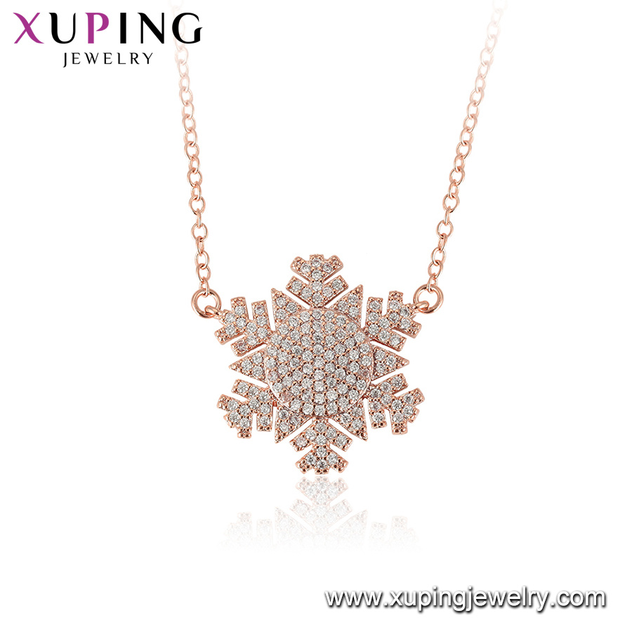 44409 Fashion Rose Gold Color Man Wide Necklace