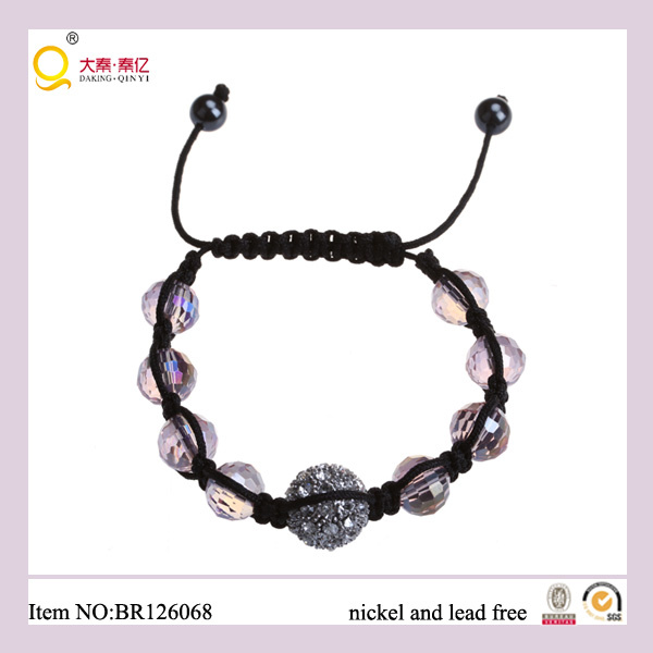 2013 Fashion Crystal Ball Pink Crystal Bracelet, Mother's Day Gift Crystal Ball Pink Crystal Bracelet,