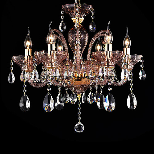 European and Purple Crystal Chandelier Light