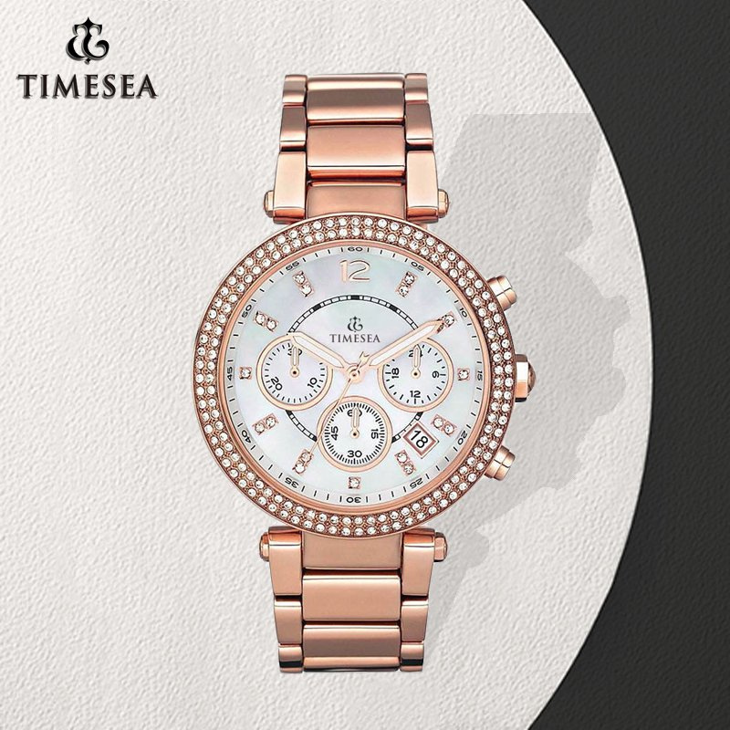 Original Stainless Steel Cover 10ATM Waterproof Women's Diamond Watch71305