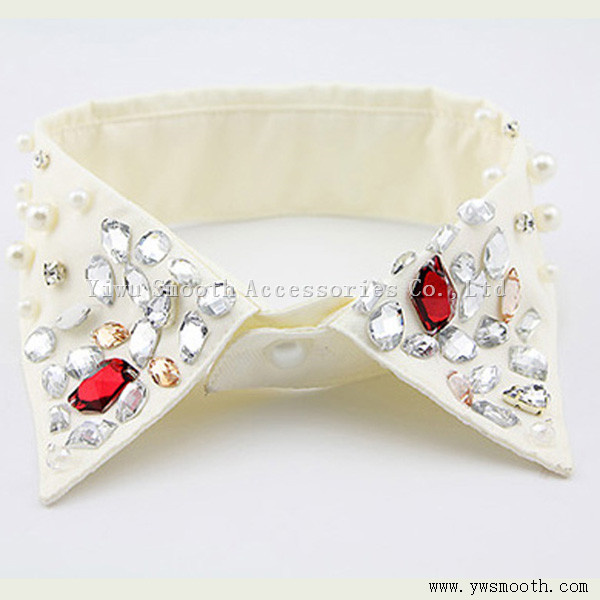 Pearl Rhinestone Lace Collars Clothes Appliques Beads Trim Neck Choker