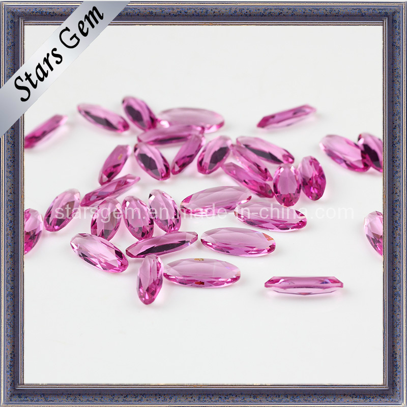 MID Pink Color Marquise Shape Glass