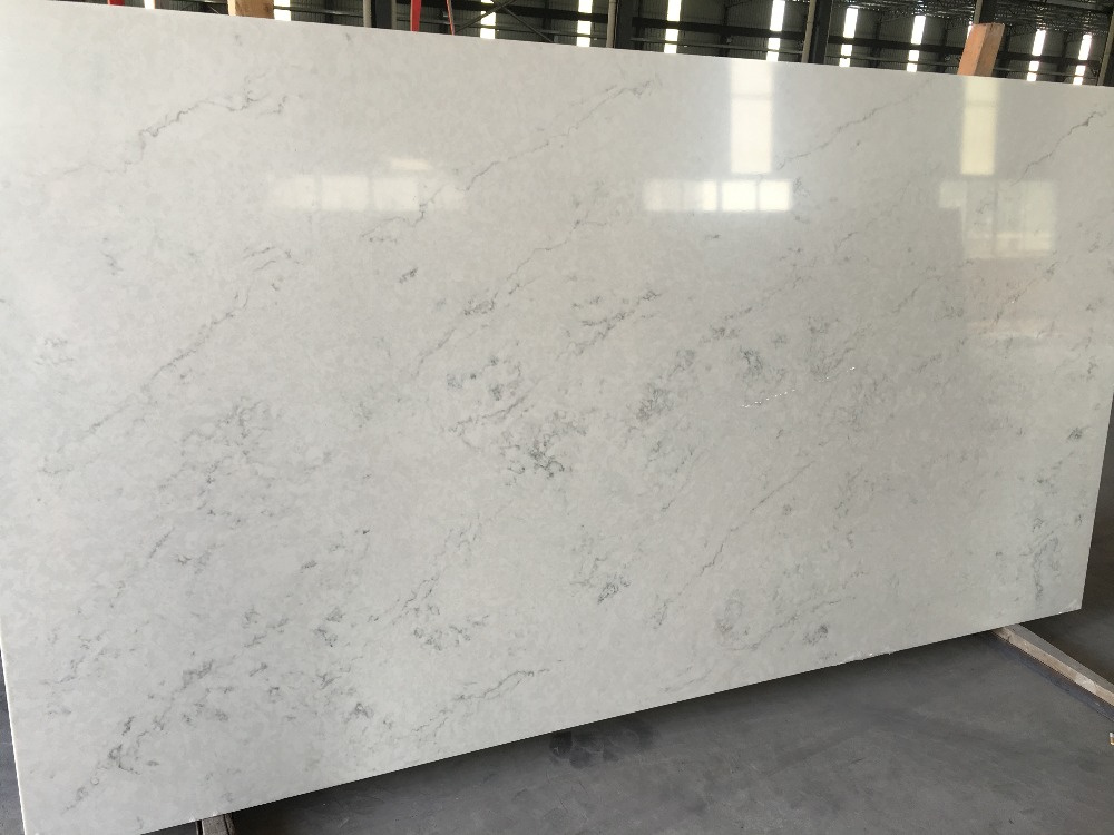 Marbling Engineered Artificial Crystal Quartz Stone
