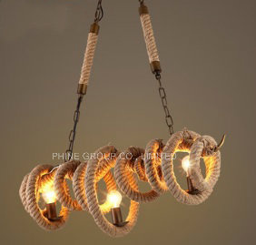 Creative Modern Rope Hanging Bar UL Certification Pendant Light
