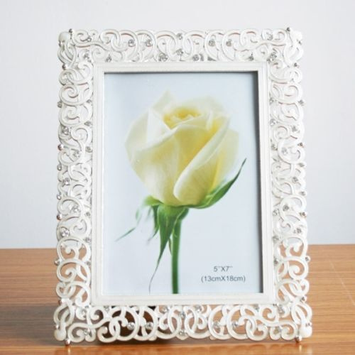 Fashion Crystal White Wedding Home Decor Photo Frame