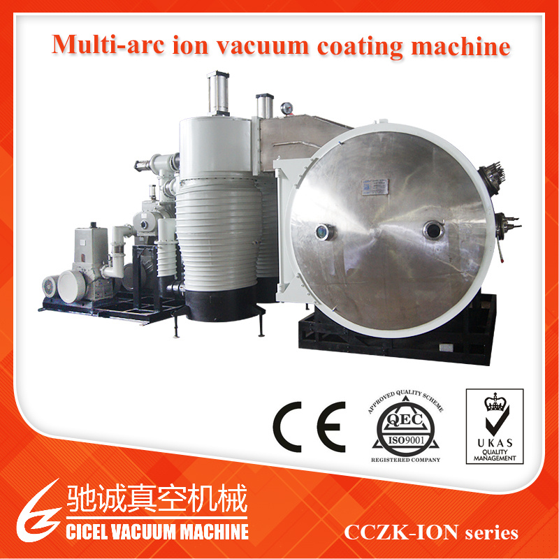 Cczk 3m 6m Stainless Steel Pipe Tin Gold Titanium Nitride Arc Ion Vacuum Coating Machine, PVD Coating Plant