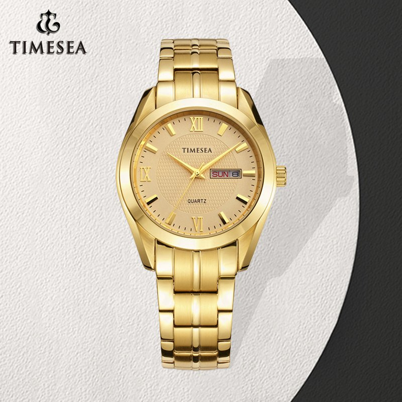 Hot Sale Fashion Charm Custom Logo Gold Watch Men 72325