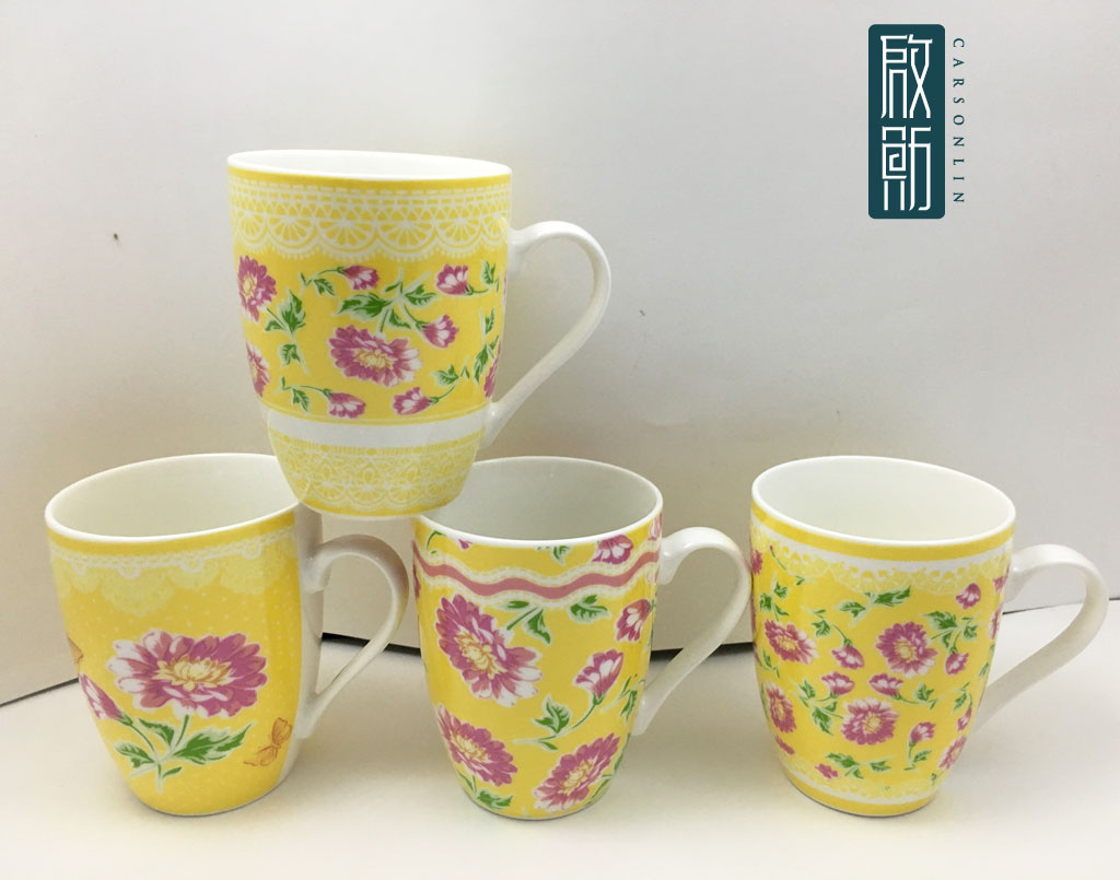 Yellow Flowers Bullet Ceramic Mug