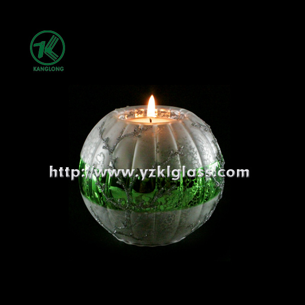 Single Color Glass Candle Cup by SGS (KL140228-19B)