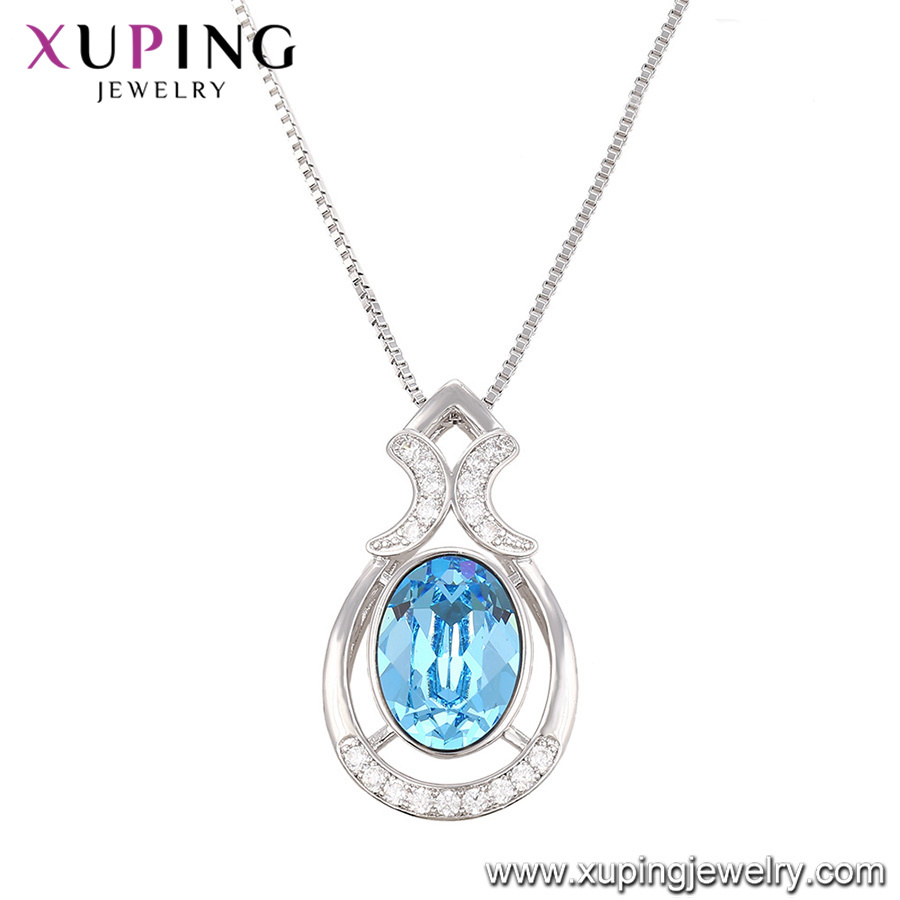 43091 Xuping Fashion Luxury Jewelry Crystals From Swarovski Crystal Statement Necklace