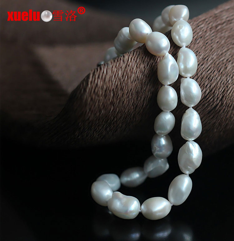 Wholesale White Big Baroque Cultured Pearl Necklaces (E130128)