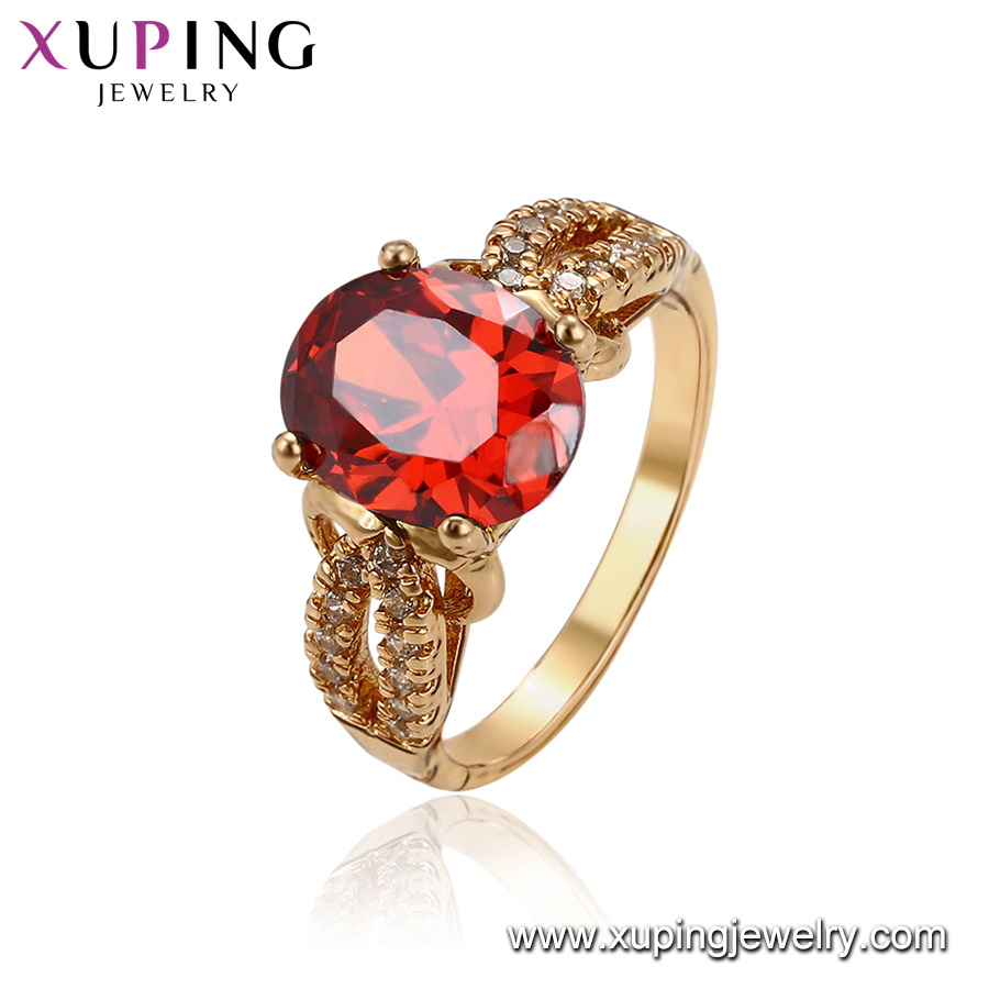 11442 Xuping Women Luxury 18K Gold-Plated Imitation Jewelry Ring in Copper Alloy