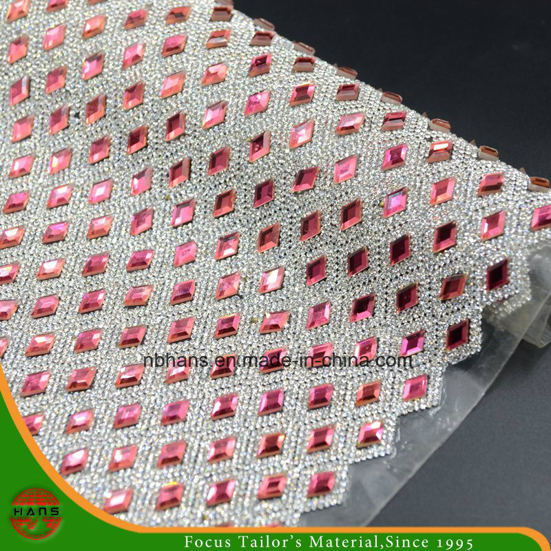 New Design Heat Transfer Adhesive Crystal Resin Rhinestone Mesh (HS17-25)