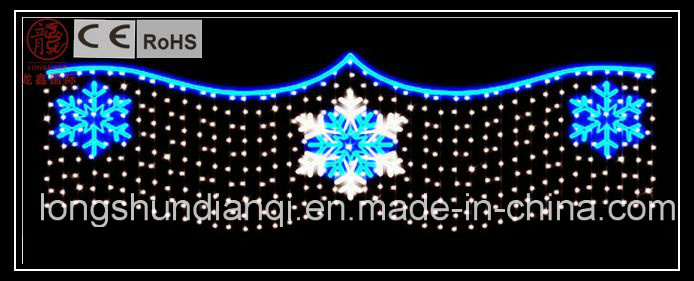 4*1.3m LED 2D Street Snowflake Motif Christmas Light