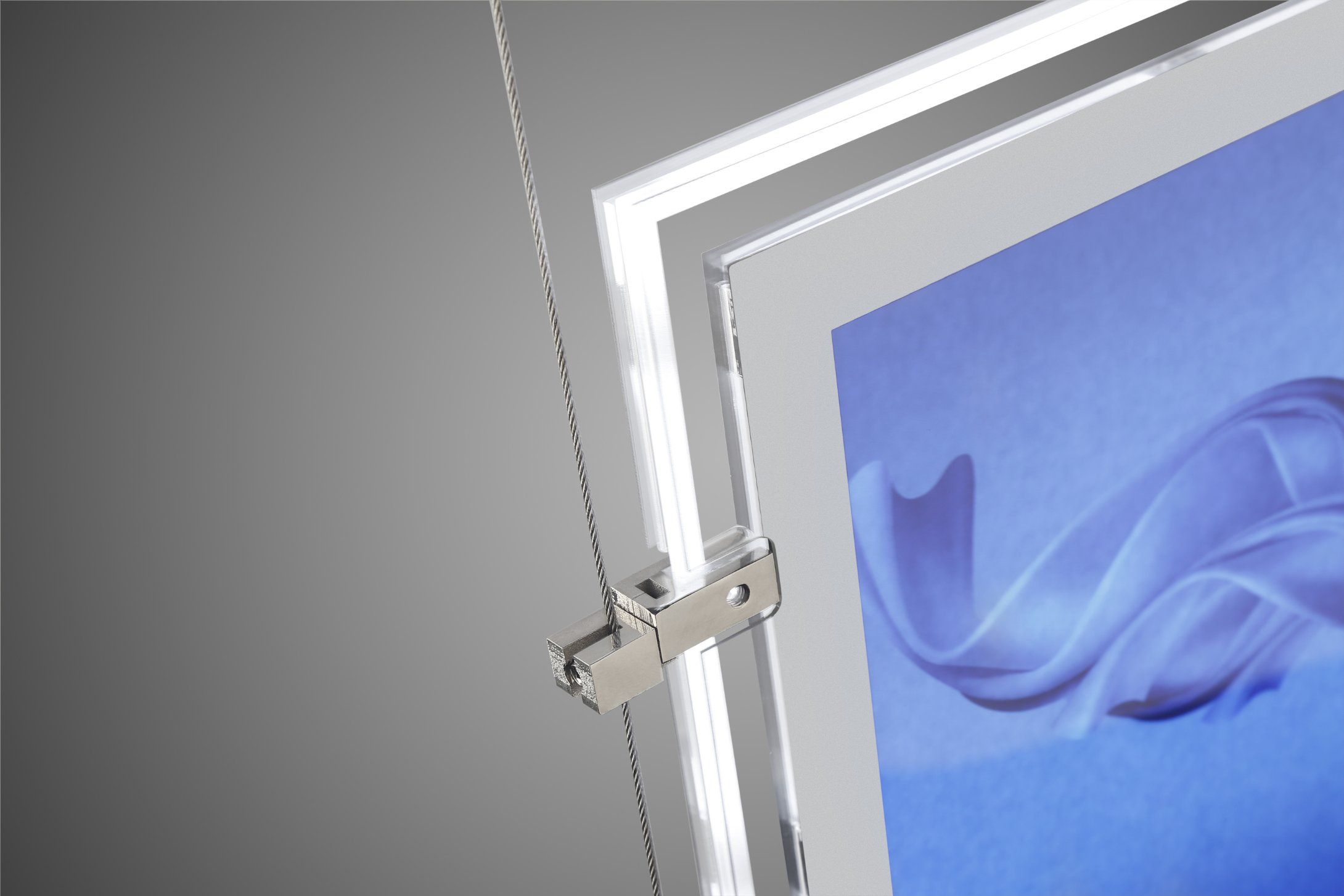 LED Super Slim Crystal Light Box with Magnetic Open