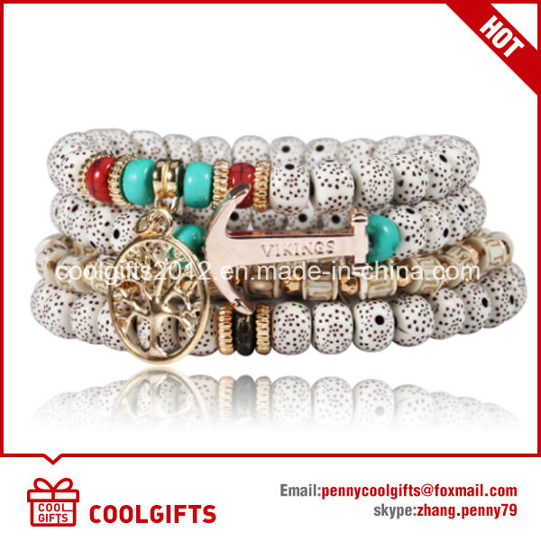 Fashion Bohemian Style Beads Bracelet with Anchor Pendent