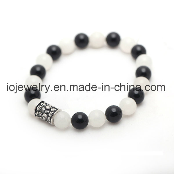 Mixed Color Skull Agate Jewelry Bracelet