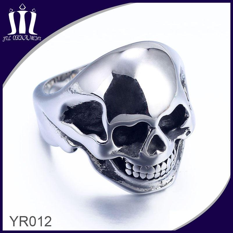 Yr012 Hot Sale 316L Titanium Skull Ring for Men