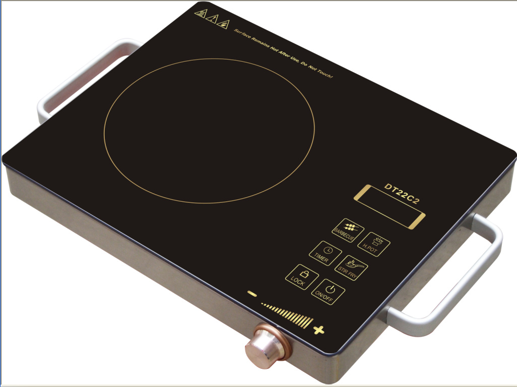 2200W Infrared Cooker Double Ring Heating Element Infrared Cooker Metal Body with Handles Infrared Cooker