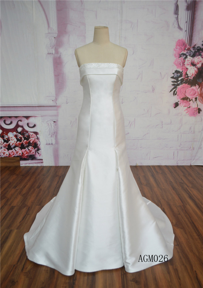 Strapless Wedding Dress Mermaid Satin Wedding Dress