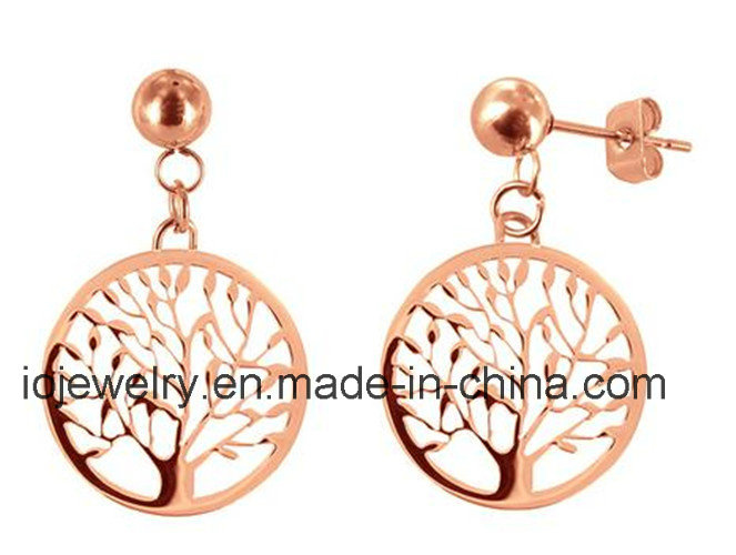 Life Tree Gold Earrings Jewelry