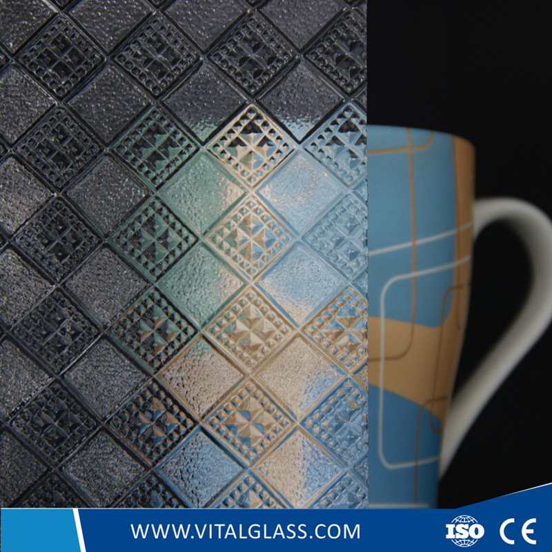 3-6mm Tempered Clear Silesia Patterned/Figured Glass with Ce&ISO9001