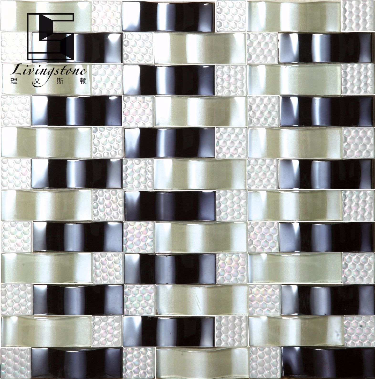 Arch Form Glass Mosaic Using in Pillar