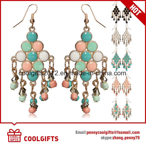 Ladies Multicolor Metal Bohemia Style Earrings with Pendent Tassels