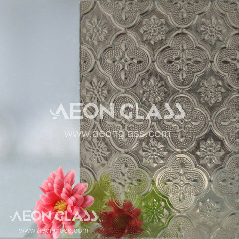 3mm, 3.5mm, 4mm, 5mm, 6mm and 8mm Patterned Glass, Figured Glass, Bronze Flora Glass