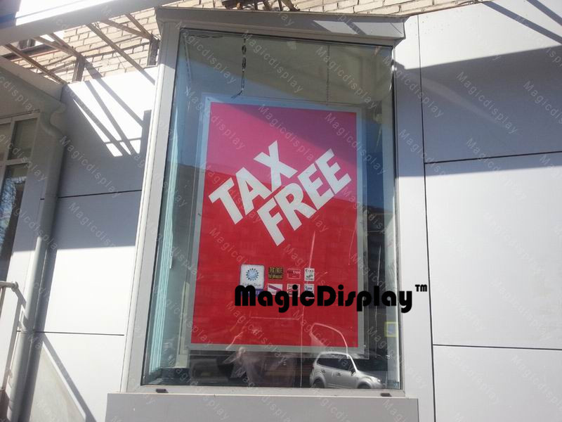Transparent Frame Advertising Window Display