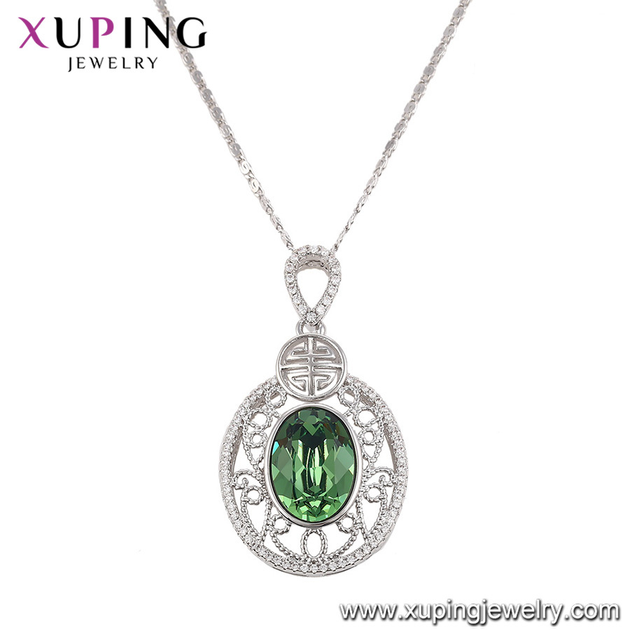 43088 Xuping Korea Fake Diamond Wedding Necklace for Women Crystals From Swarovski
