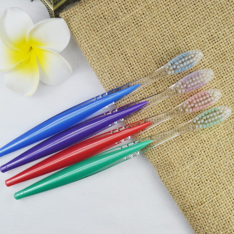 Wholesale Popular Crystal Transparent Soft Bristle Non-Slip Adult Tooth Brush