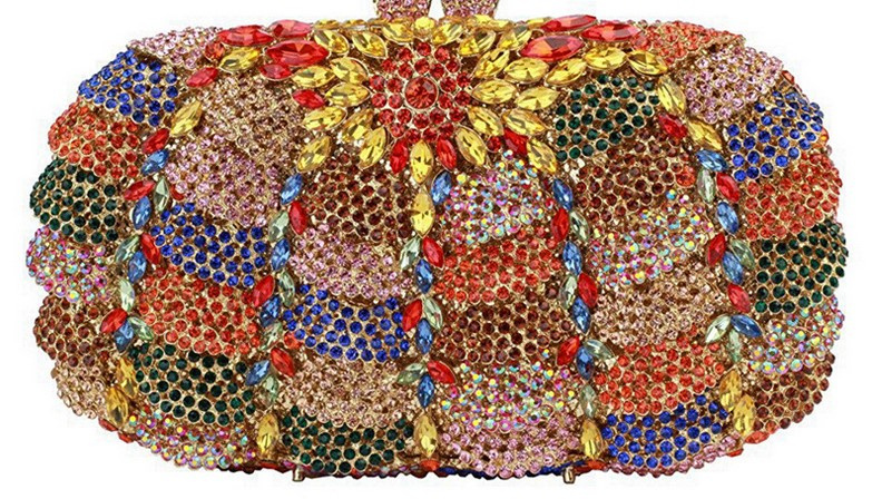 Custom Ab Colour Drill Hand Grab Bag Evening Bag