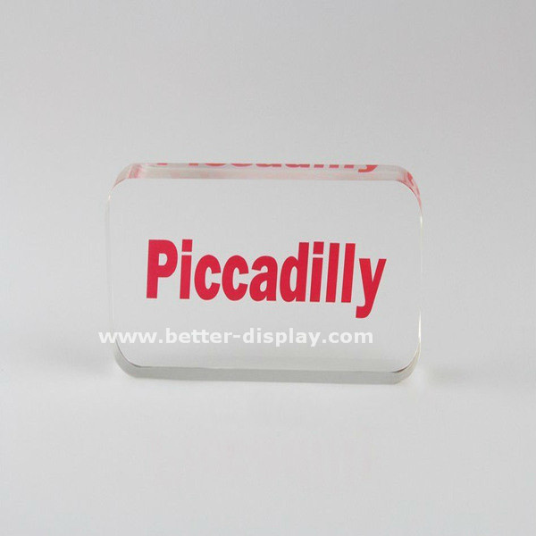 Custom Clear Acrylic Logo Block