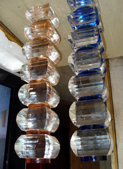 Crystal Glass Room Decoration Laminated Pillars