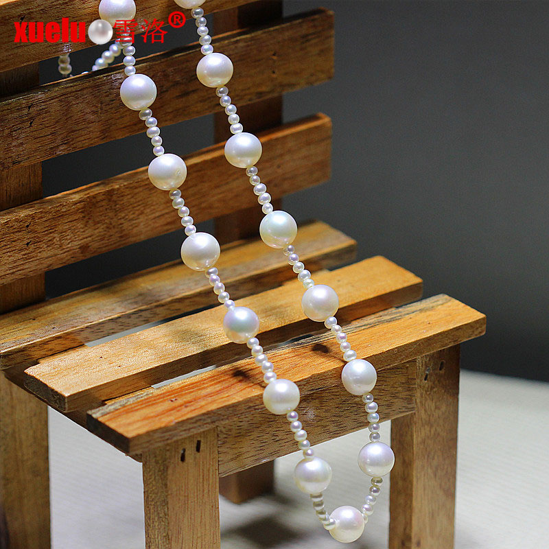 Fashion Latest Small Natural Freshwater Round Pearls Necklace Jewelry (E130093)
