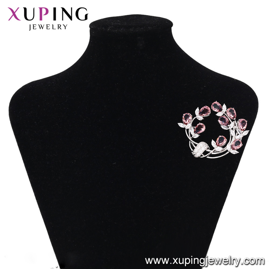 Xuping Flower Vintage Big Wholesale Rhinestone Brooches Crystals From Swarovski