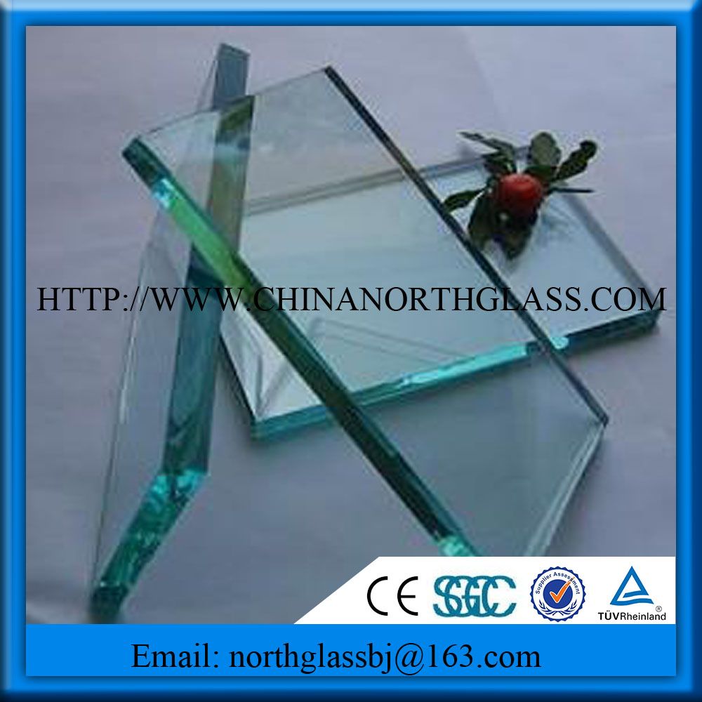 3/4/5/6/8/10/12/15mm Flat Shape Clear Raw Glass