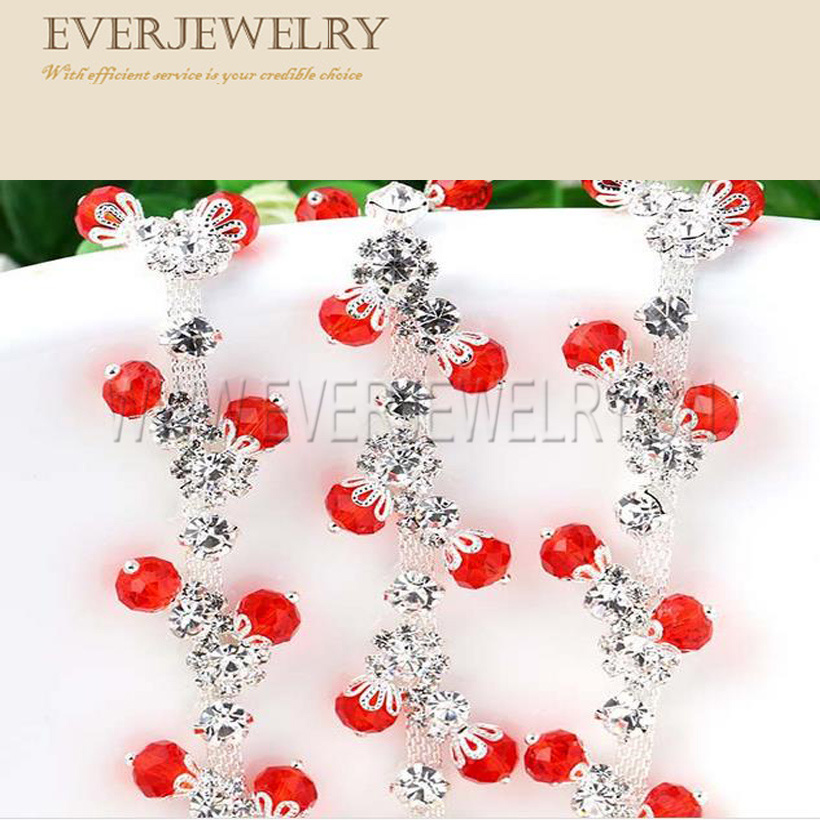Flower Crystal Chain Trimming for Dressing