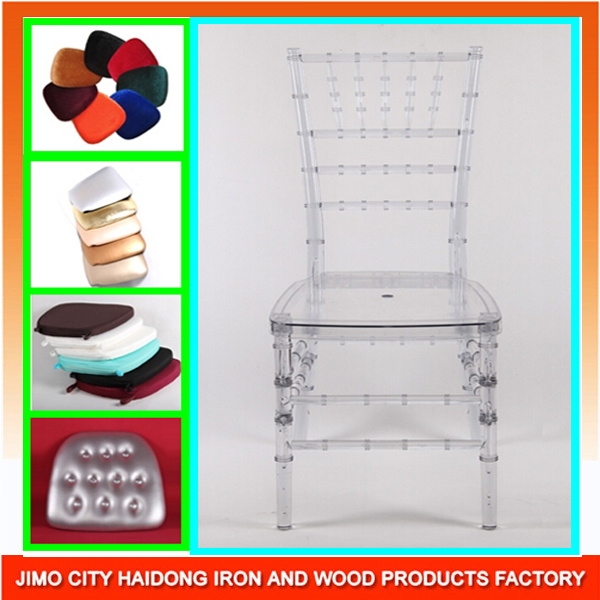 China Transparent Crystal Resin Chiavari Chair for Wedding