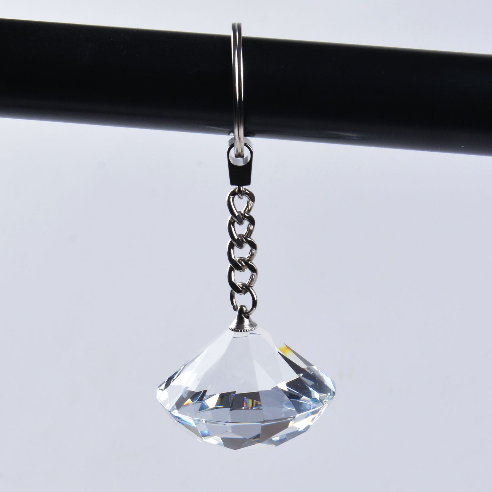 Longwin Clear Crystal Diamond Prisms Suncatcher Christmas Tree Hanging Ornaments