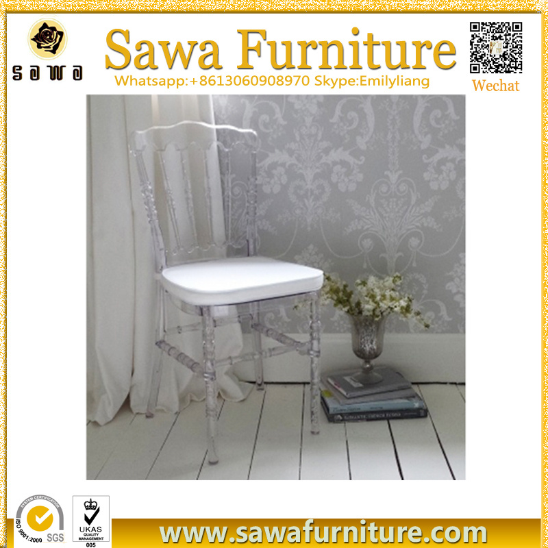 Cheap Crystal Transparent Clear Resin Wedding Napoleon Chair