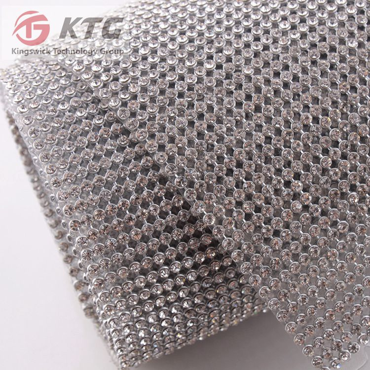 Crystal Hot Fix Self Adhesive Rhinestone Net Mesh