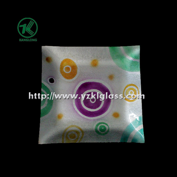 Single Wall Color Glass Plate by SGS (KLP120301-88)
