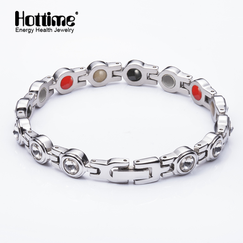 Fashion Magnetic Bracelet for Lady with Multicolor Crystal (10079)