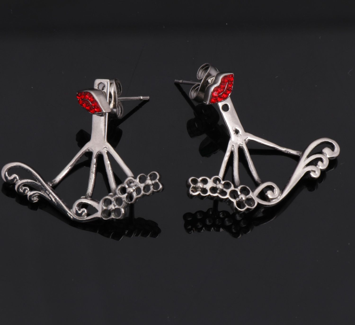 Fashion Stainless Steel Crystal New Dsigns Earring Jewelry